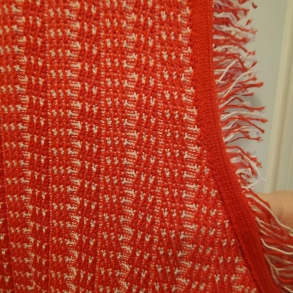 Ann Taylor  petite sz xlp. Red and white  tweed fringe dress. NWT - Picture 10 of 10